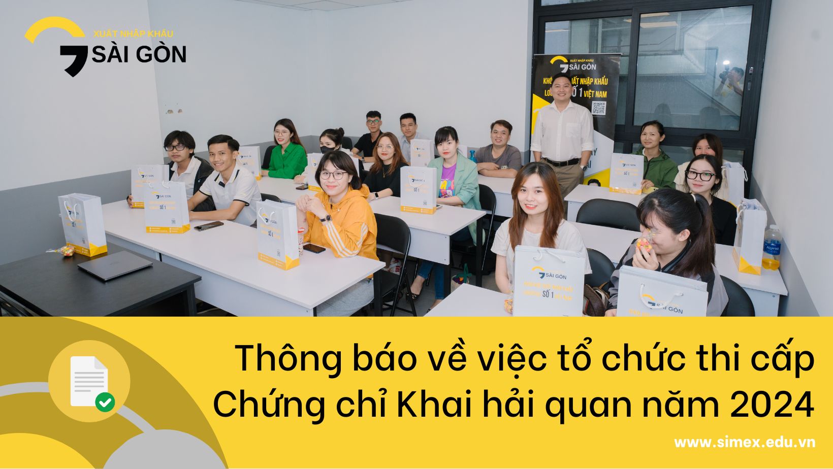 Thông báo về việc tổ chức thi cấp chứng chỉ khai hải quan 2024