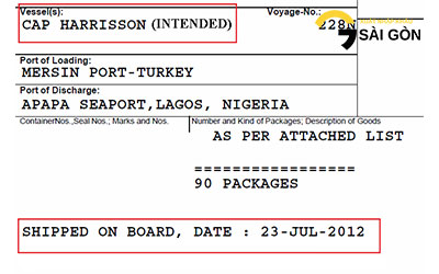 Mistakes On Bill Of Lading Against L/C Regulations