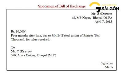 Content of a Bill of Exchange