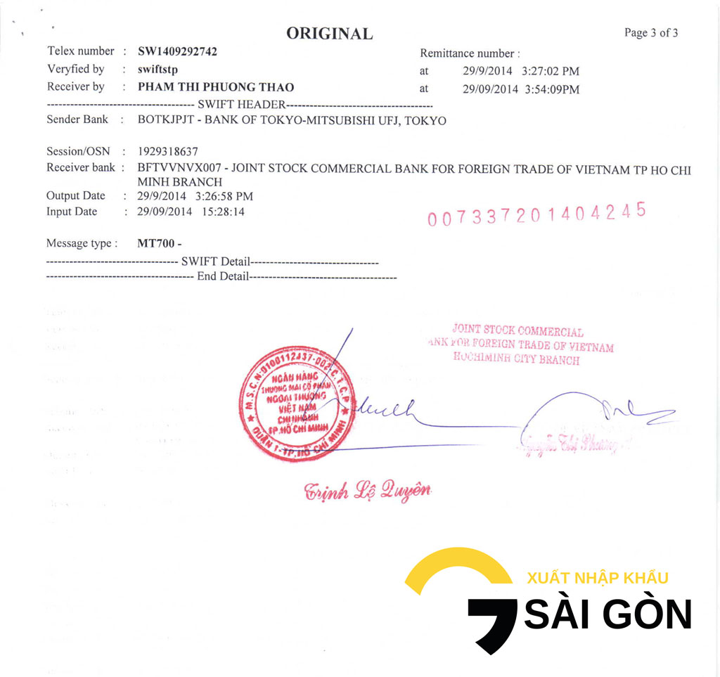 Nội Dung Của Một Thư Tín Dụng Letter of Credit L/C