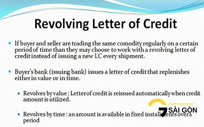 Revolving Letter Of Credit