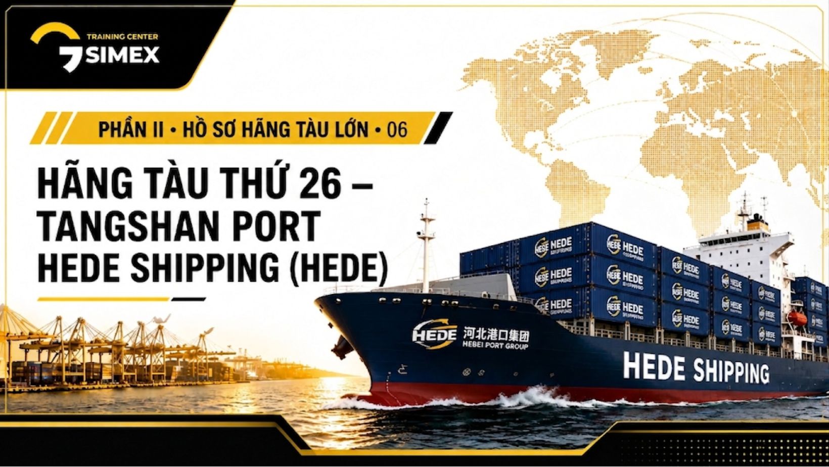 26. HÃNG TÀU THỨ 26 LÀ TANGSHAN PORT HEDE SHIPPING (HEDE)