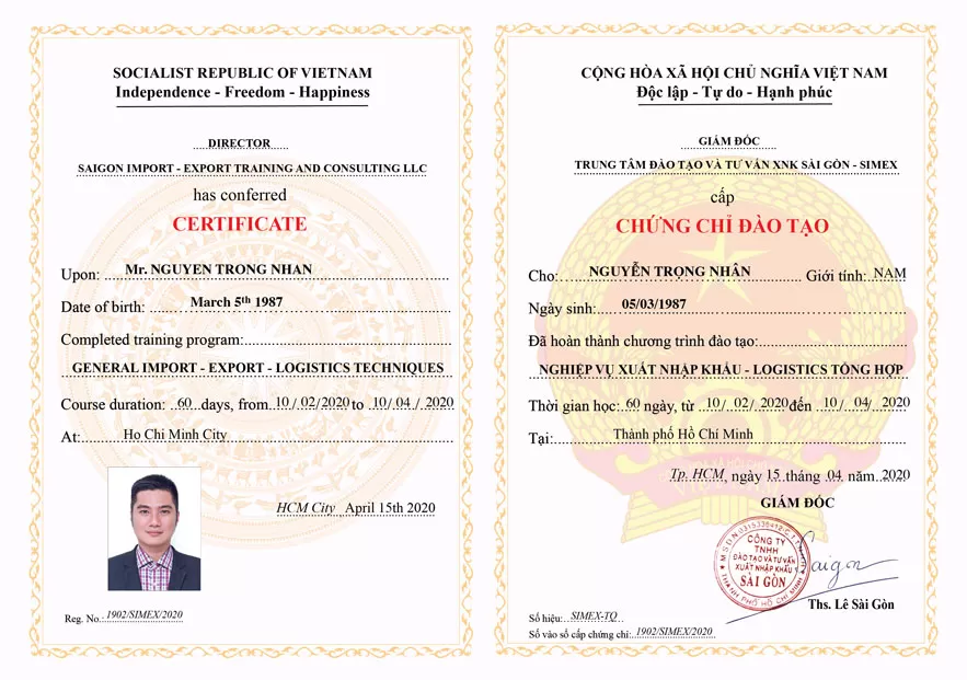 Chứng chỉ đào tạo