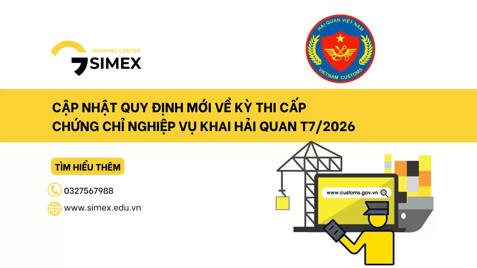 CẬP NHẬT QUY ĐỊNH MỚI VỀ KỲ THI CẤP CHỨNG CHỈ NGHIỆP VỤ KHAI HẢI QUAN