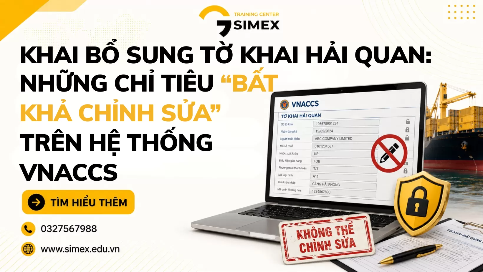 Khai Bổ Sung Tờ Khai Hải Quan: Những Chỉ Tiêu 