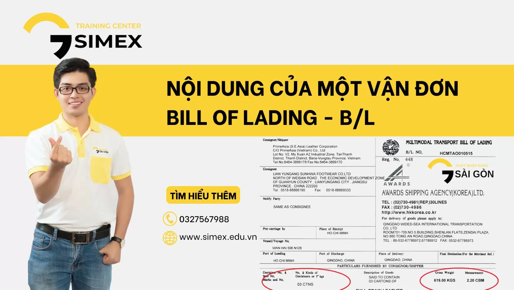 Content of a Bill of Lading B/L