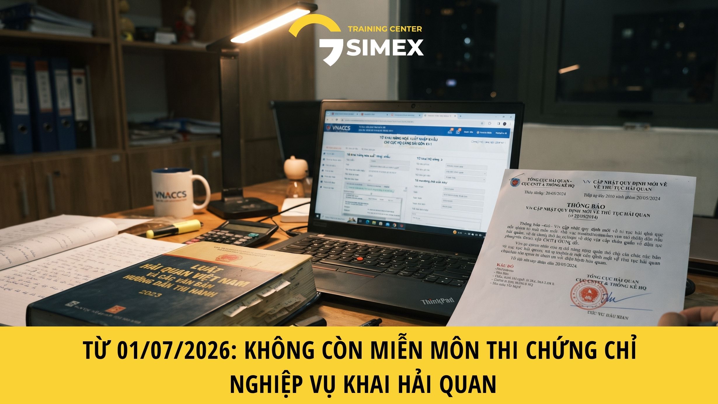 TỪ 01/07/2026: KHÔNG CÒN MIỄN MÔN THI CHỨNG CHỈ NGHIỆP VỤ KHAI HẢI QUAN